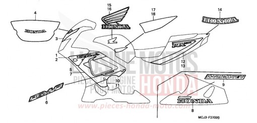 STRIPE/MARK (1) CBR900RRY de 2000